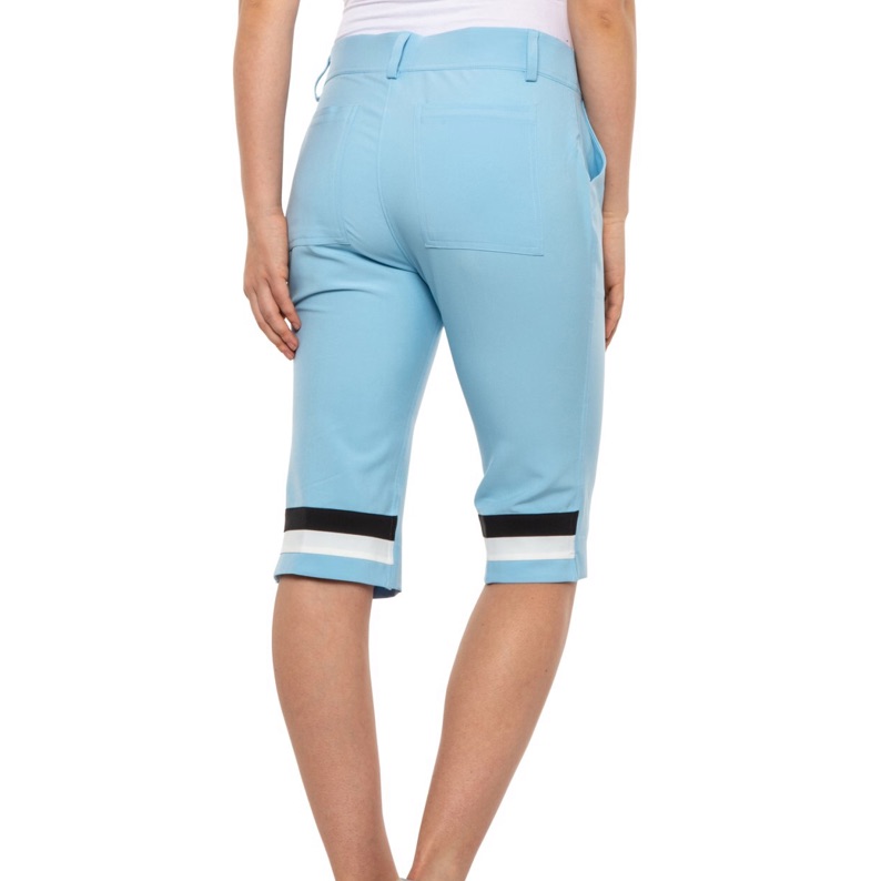 Belyn Key Oxford Blue Pedal Pusher Golf Capri Size Large